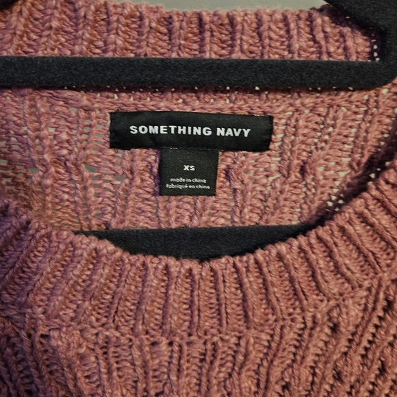 Something Navy Cable Sweater XS - Picture 5 of 7